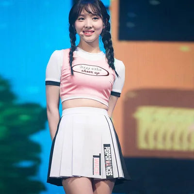 Twice Nayeon Kpop Stage Outfit Cheerleading Performance Uniform Rave Festival Clothing Women Dance Costume Gogo Dancer DJ DS