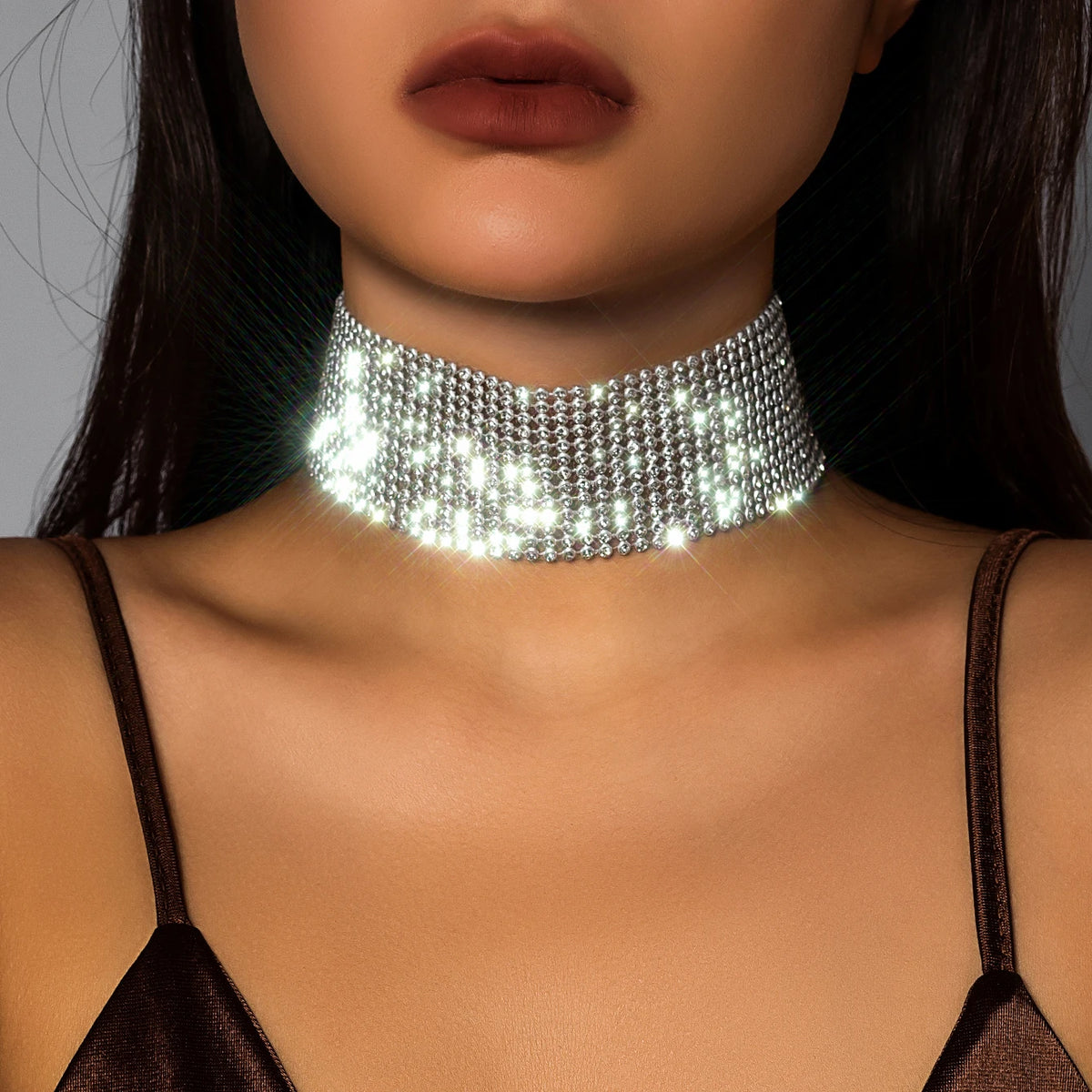 Crystal Rhinestone Choker Necklace | Inspired by Sıla