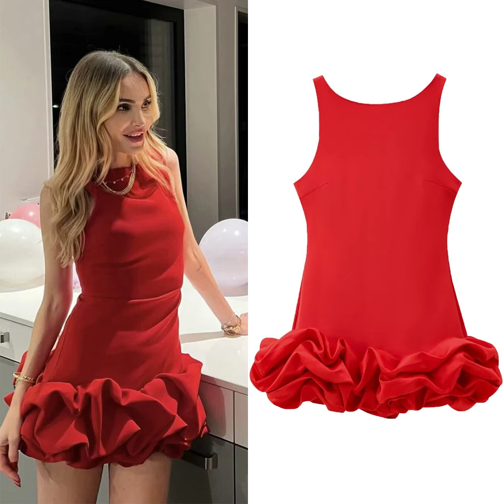 Ruffle Backless Mini Dress | Suzy