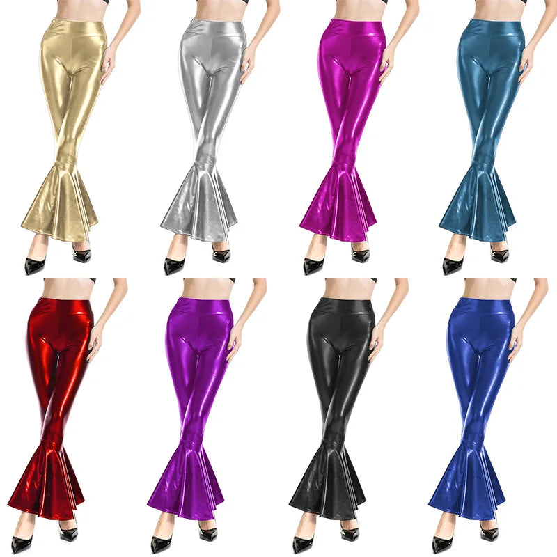 Metallic Flare Trousers | Asli