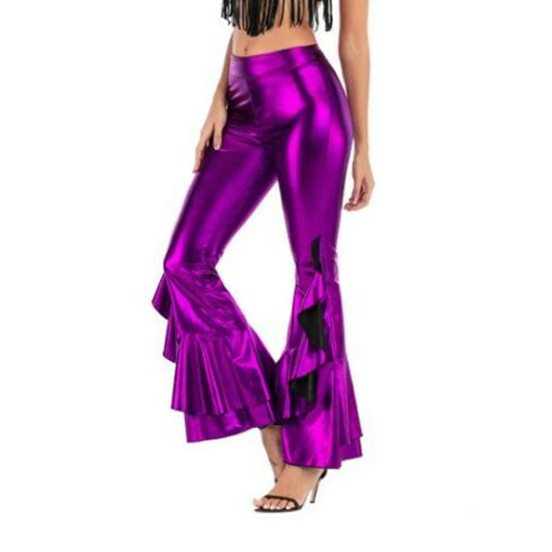 Metallic Flare Trousers | Asli