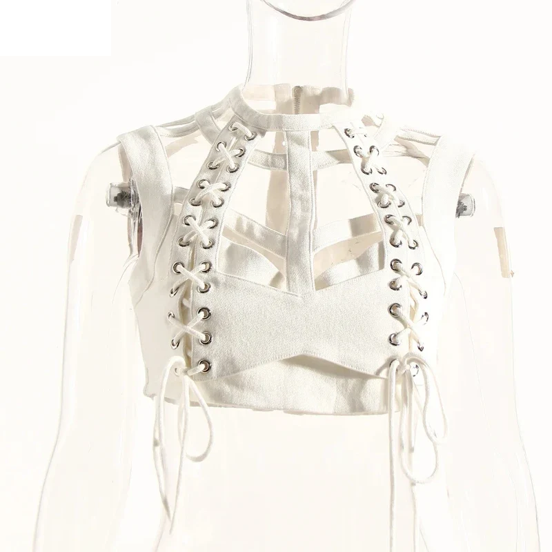 Hollow Halter Vest & Straight Jeans Stage Set | Inspired by Lisa