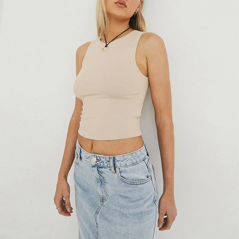 Satin Solid Sleeveless Tank Top | Inspired by Hande Erçel