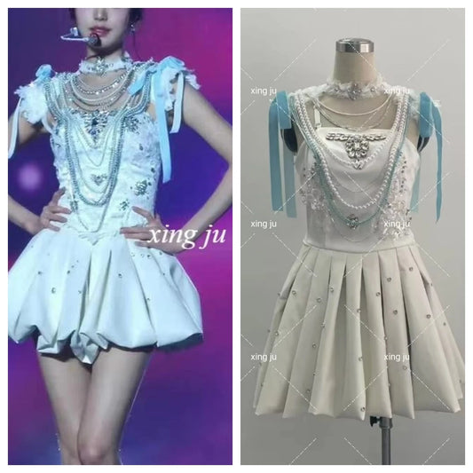 2025 New Kpop Korean Singer Stage Outfits Women Group Jazz Street Dance Wear Nightclub Girl Performance Suit Festival Party Wear
