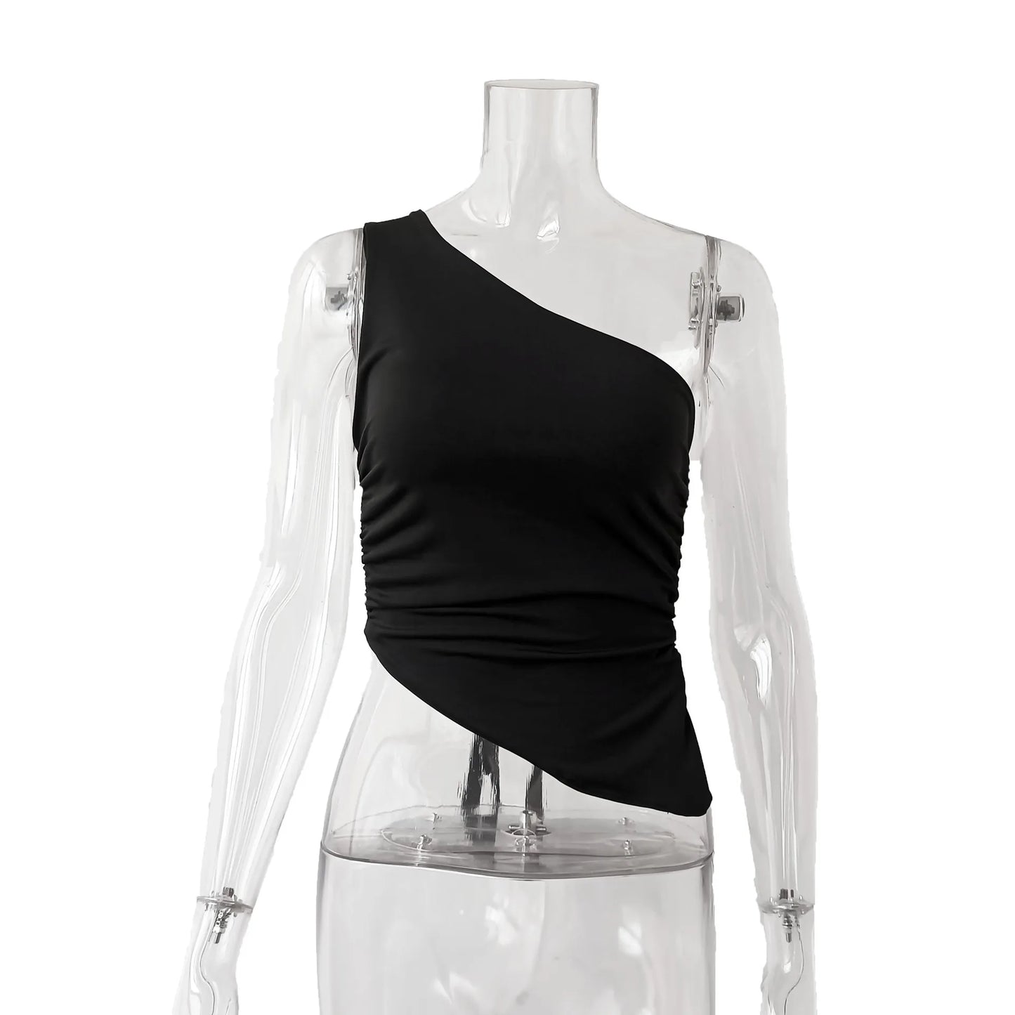 Sexy Skew Collar Off Shoulder Cross Bandage Backless Slim T Shirt Women Sleeveless Bottoming Shirt Ladies Tee Shirt Tops Mujer
