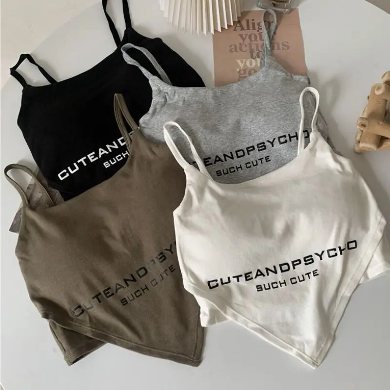 Tanks Camis Womens Ribbed Knit Sporty Slim Fit Sleeveless Crop Top Stretchy Fitness Vest Casual Retro Korean Vintage Summer