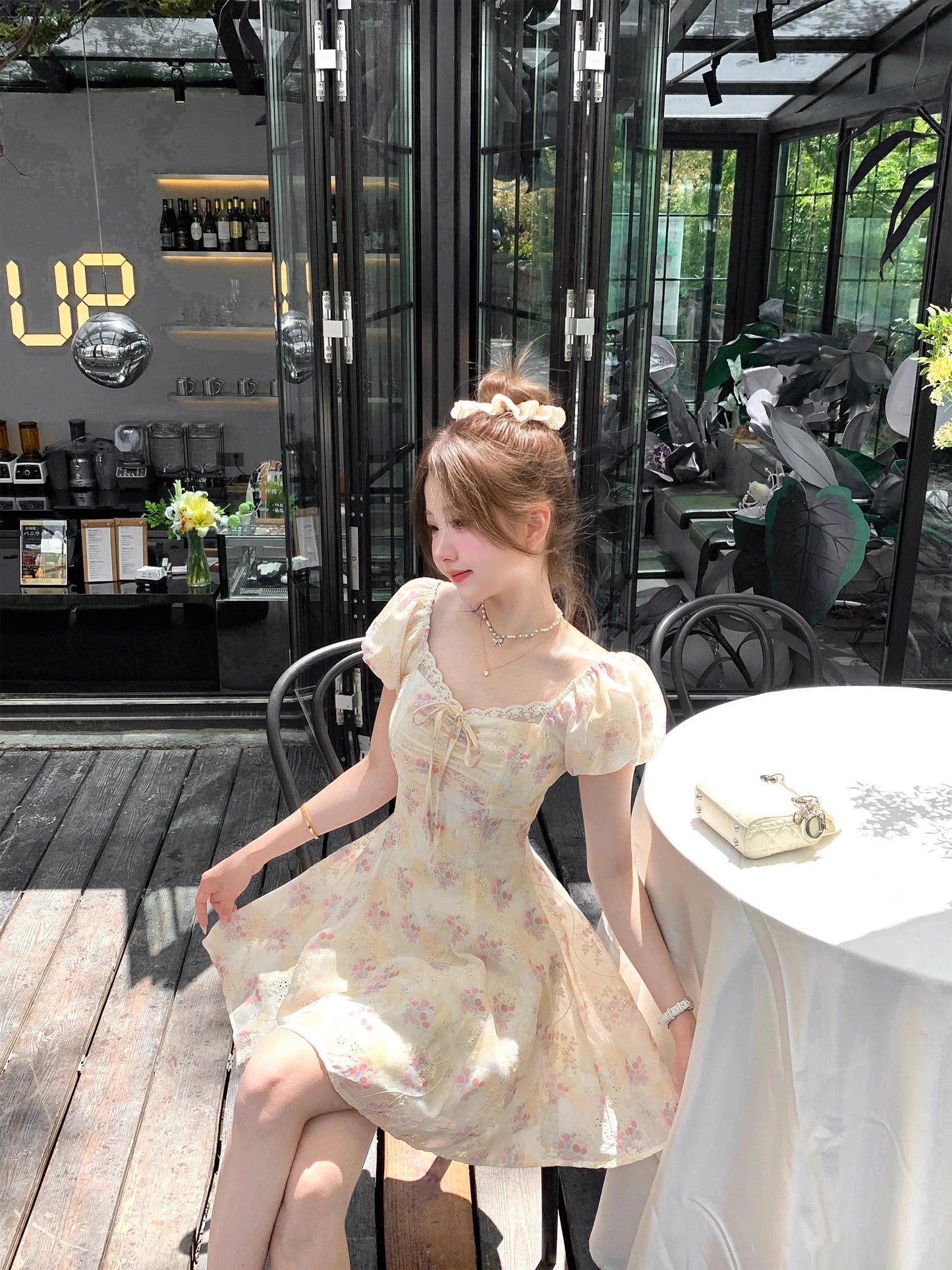 Summer 2025 Y2K Sweet Floral Print Women's Mini Dress Elegant Casual Chic A-Line Slim Birthday Clothes Female New Cute Vestidos