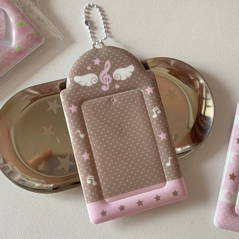 Cute Strawberry Card Holder 3 Inch Sweet Pink Kpop Photocard Holder Idol Photo Card Protective Sleeves Couple Photo Dispaly Case