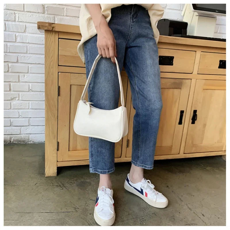 Soft PU Leather Baguette Shoulder Bag | Inspired by Hande Erçel