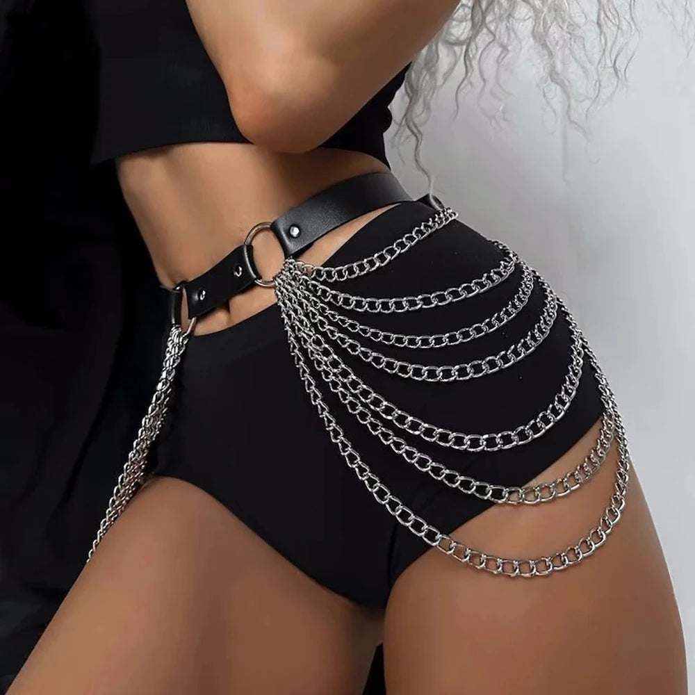 Gothic PU Leather Fringe Belt | Inspired by Özlem