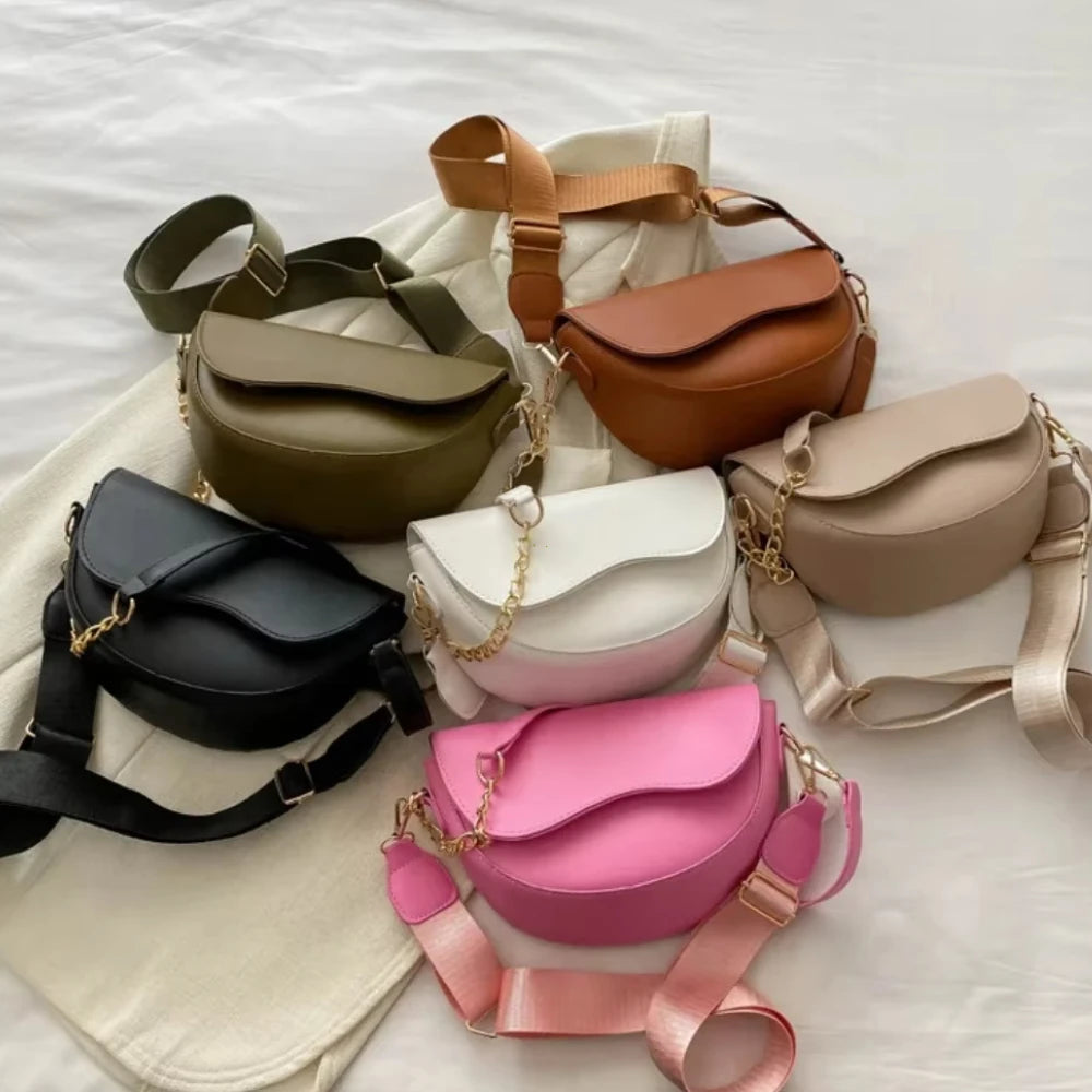 Vintage Double Strap Saddle Crossbody Shoulder Bag | Inspired by Neslihan Atagül