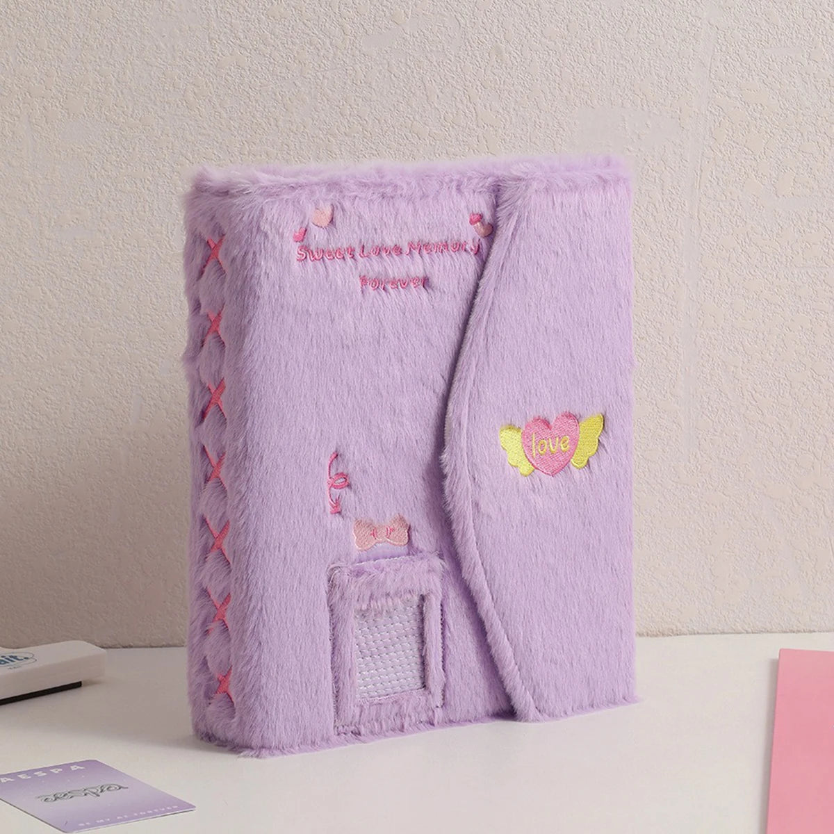 Cartoon Plush A5 Kpop Binder Photocard Holder Idol Photo Album Photocards Collect Book Kawaii School Stationery Picture Albums