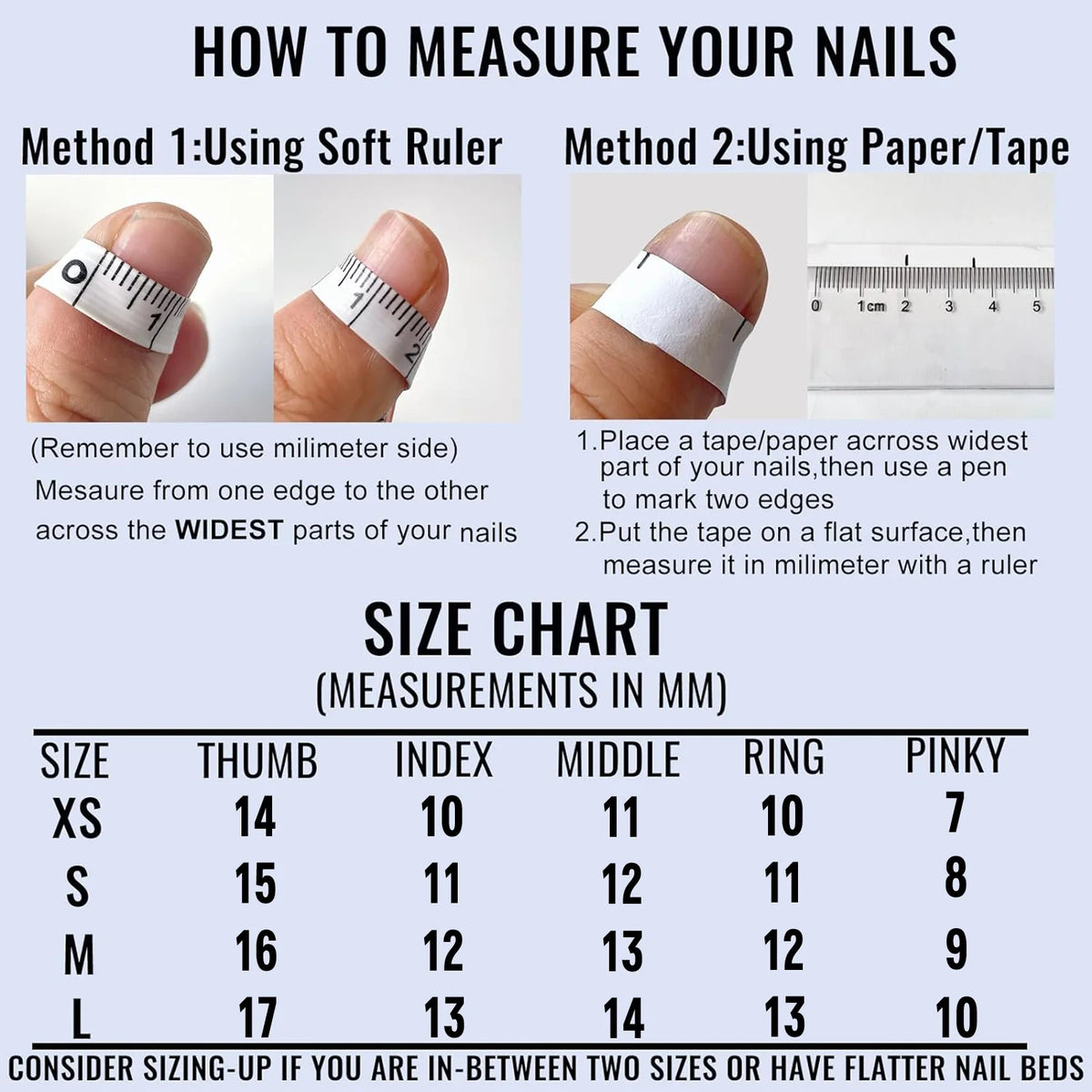 Handmade Korean Star Night Sky Almond Press-On Nails