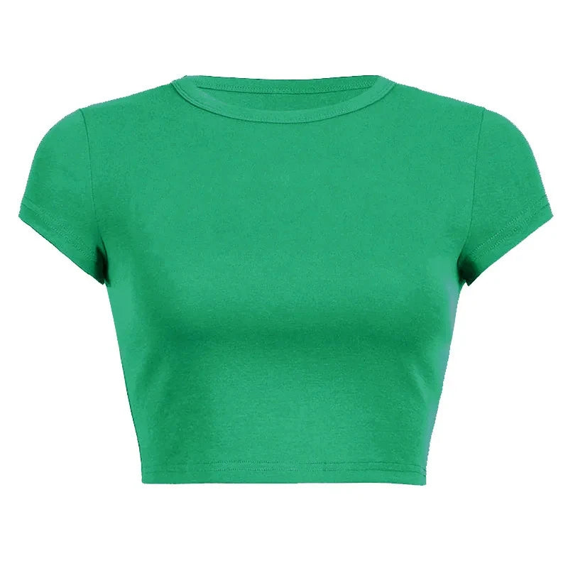 Solid O-Neck Short Sleeve Cotton Tee | Inspired by Hande Erçel