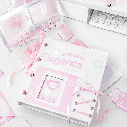 IMYY Kpop Idol Photocard Holder Photo Album with 20pcs 4grids Inner Pages Binder Photocards Album for Photographs Collect Book