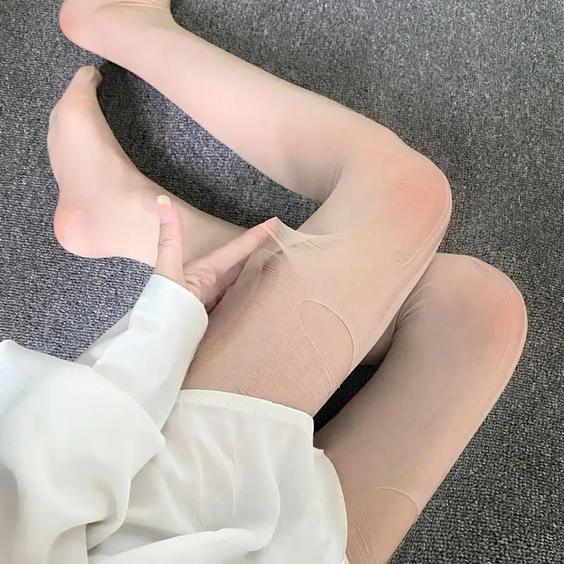 Sexy Lingerie Woman Socks Disposable Stockings Hand Torn Hole Socks Thin Style Tearable Fun Pantyhose For Women Tights