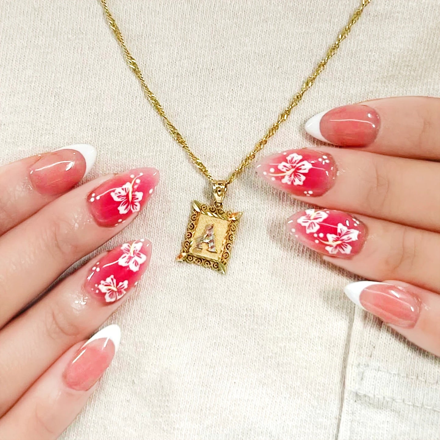 24pcs Sweet Pink Press On Nails Pink Bowknot Design French Almond Fake Nails Glossy Fashion Korean False Nail Patches Manicure
