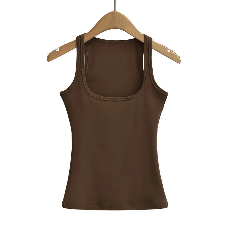 Square Neck Sculpted Tank Top | Inspired by Zeynep Oktay