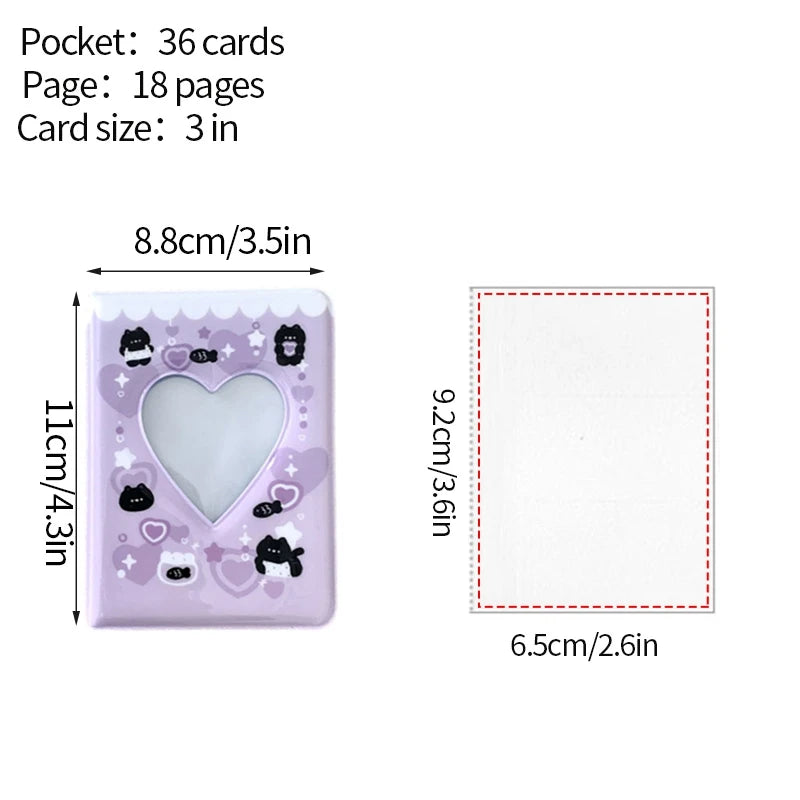 Kpop Photo Album Mini 3 Inch Album Photo Photocard Holder Idol Binder Photo Card Holder Card Collect Book Picture Protector 포토카드