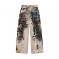Graffiti Print High-Waist Wide-Leg Jeans | Inspired by Lara