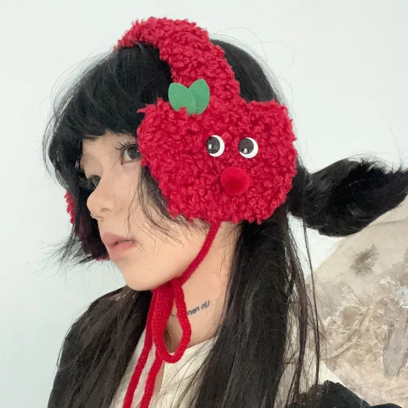Apple Shape Plush Earmuffs Hairband | Inspired by Wonyoung