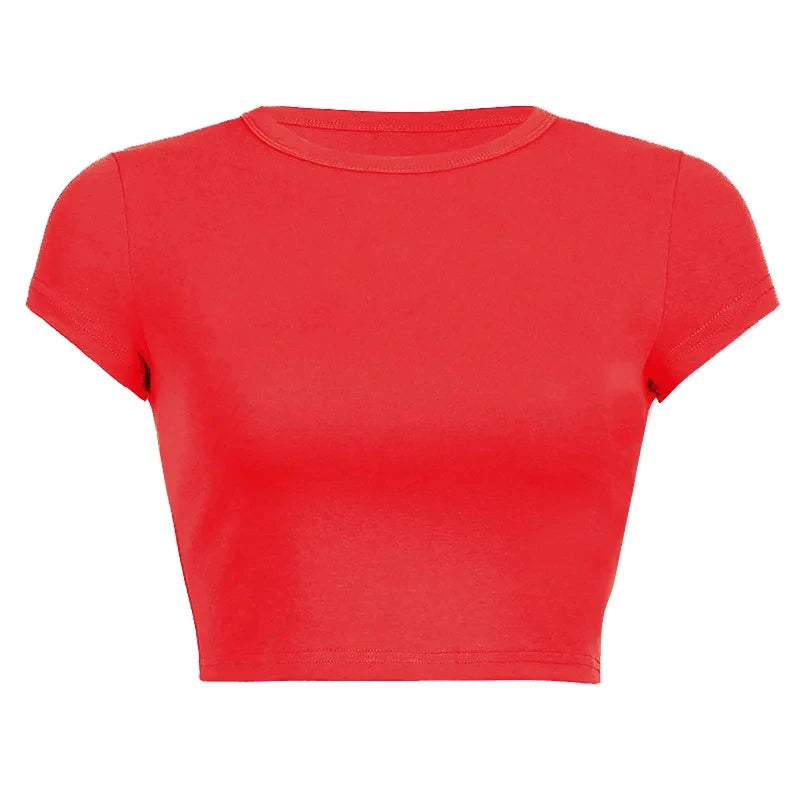 Solid O-Neck Short Sleeve Cotton Tee | Inspired by Hande Erçel