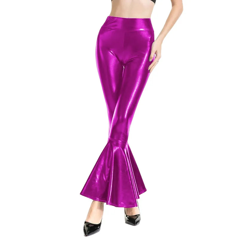 Metallic Flare Trousers | Asli