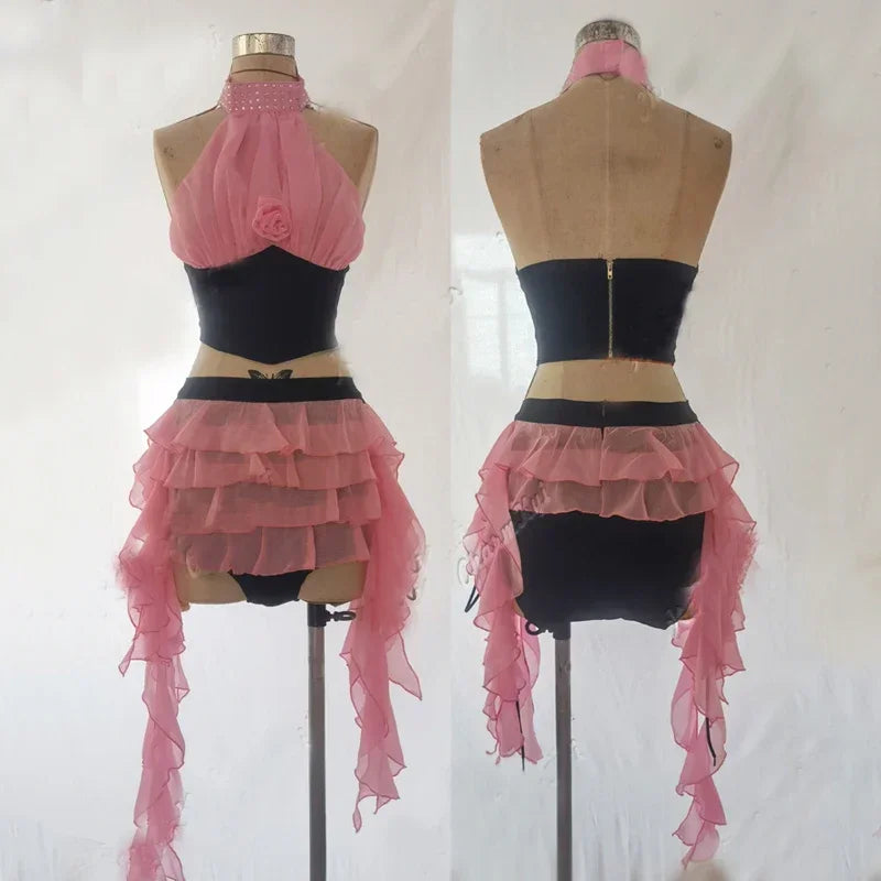 Women'S Group Kpop Outfit Singer Jazz Dance Costume Nightclub Dj Ds Gogo Wear Pole Dance Clothing Stage Rave Clothes DWY9301