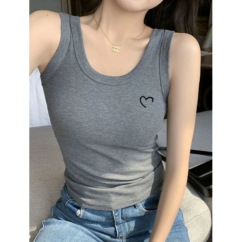 Girls are super cool to wear sexy,  K-Style summer new slim-fit coat sexy suspender vest women's interior western bottoming top