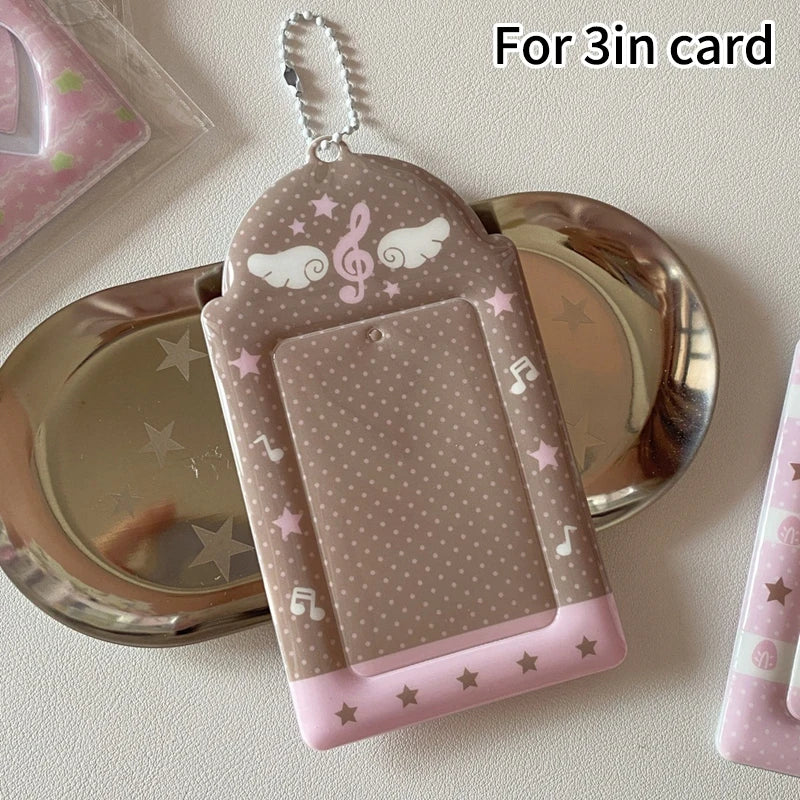 Kpop Photocard Holder Binder Photo Card Holder 3inch Idol Binder Photocard Display Keychain Protective Cover Photo Albums
