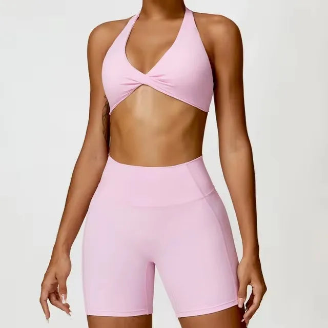 Sport Bra Leggings Suit 2PCS Yoga Set Nude Feeling Workout Sets Women Tracksuit Gym Push Up Fitness Running Workout Sportwear