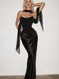 Short Sleeve Fit & Flare Floor-Length Dress | Inspired by Hande Erçel
