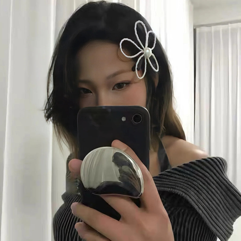 Pearl Flower Hair Clip Barrette | Inspired by Wonyoung