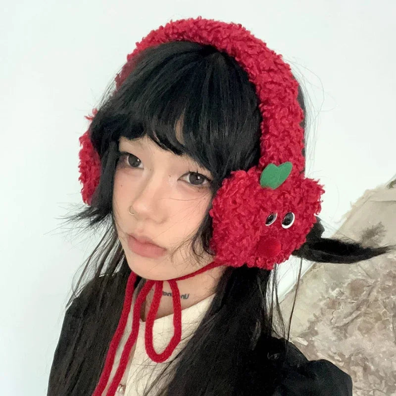 Apple Shape Plush Earmuffs Hairband | Inspired by Wonyoung