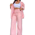 Blazer Jacket & Wide Leg Pants 2-Piece Office Suit | Inspired by Özge Törer