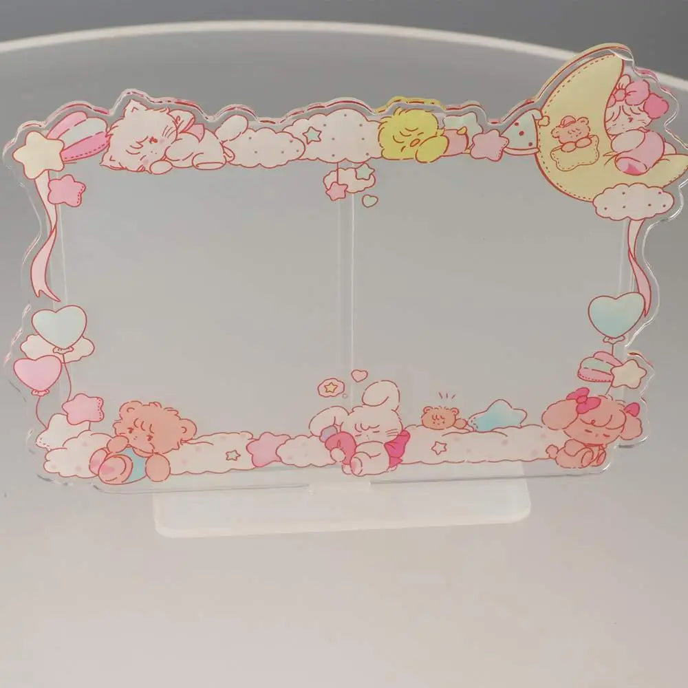 Creative Transparent Idol Card Display Stand Dustproof Waterproof Photo Card Holder INS Korean Card Protective Case Gifts
