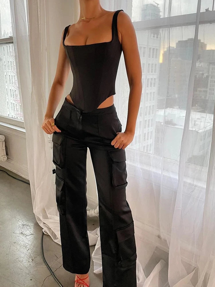 Corset Bandage Crop Tank Top | Inspired by Jisoo