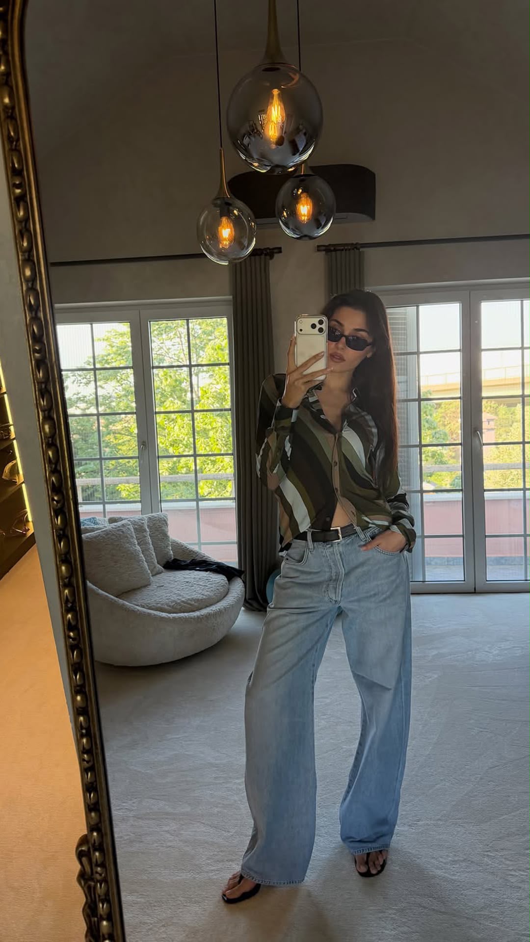 Fashion Woman Blouses 2025 Autumn Shirts For Women Abstract Striped Basic Womens Tops Luxury Women's Lapel Blouses Print Elegant