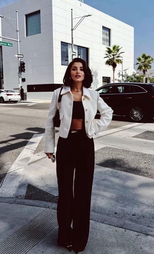 Double Pocket Patch Short Jacket | Inspired by Hande Erçel