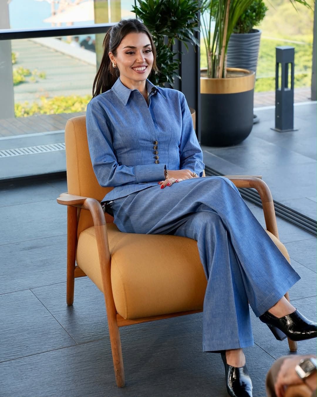 Denim Pant Set Women Two Piece Sets Turn Down Collar Mom Jeans Shirt Tops Wide Leg Long Pants Straight Trousers Y2k Streetwear
