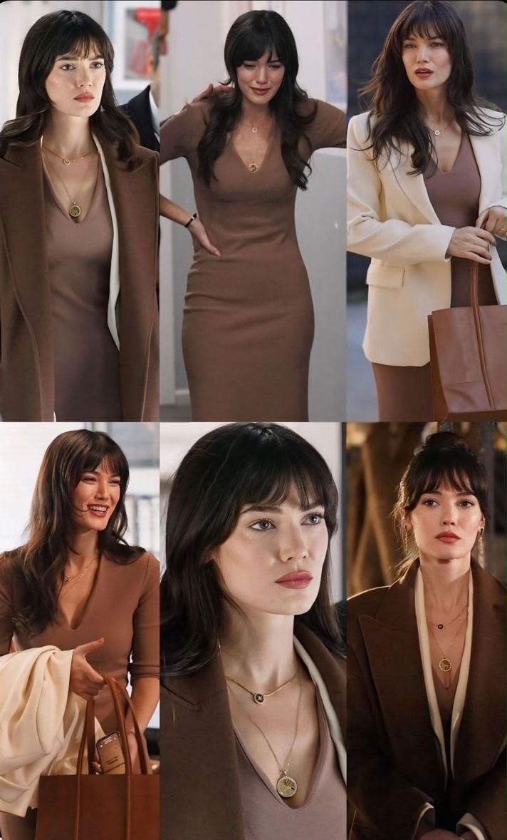 V-Neck Bodycon Sheath Midi Dress | Inspired by Hande Erçel
