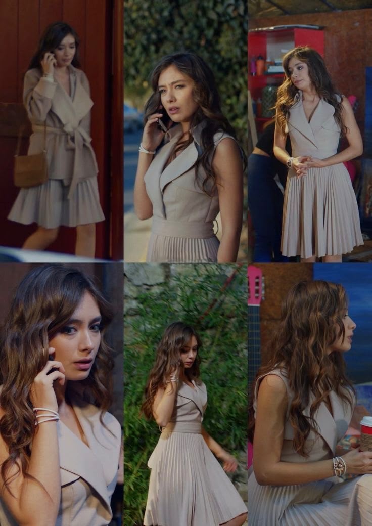 Double Breasted Irregular Vest & Pleated Skirt Suit | Inspired by Neslihan Atagül