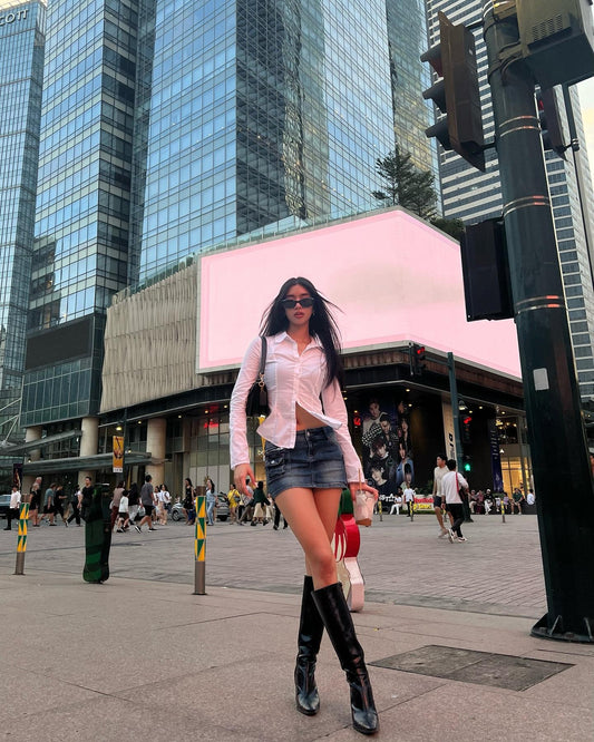Long Sleeved Women's Solid Shirt Korean Sexy Slim Fit Waist Hugging Short Shirt Blouse Women Elegant Office Work Clothes